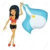 2176bc argentina girl flag